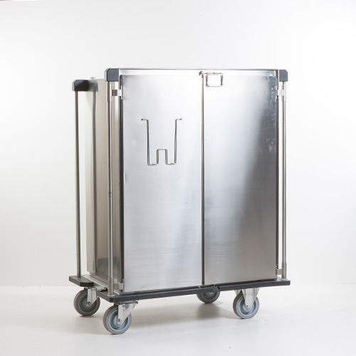 Closed stainless steel transport carts